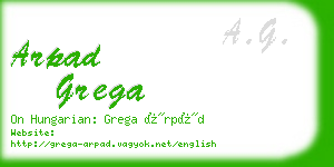 arpad grega business card